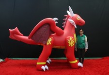 Dragon Red 2m Custom Cartoon Inflatable Blow Toy Pool Party Room Decor Accompany
