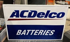 AC Delco Batteries Aluminum Framed Sign