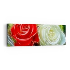 Quadro su Tela 90x30cm Fiori bouquet rosa Stampe Immagini Quadri Moderni Murale