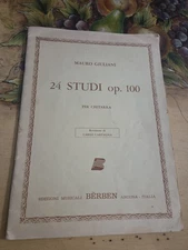 Mauro Giuliani 24 Studi For The Classical Guitar Rare Book,1980 Edition 