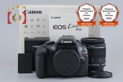 ''Count 2,020'' Canon EOS Kiss X50 / Rebel T3 / 1100D Black 12.2MP 18-55 Lens