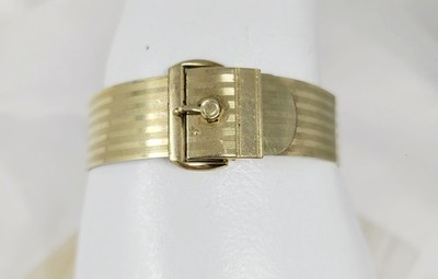 Vintage 14k Gold Filled Belt Buckle Wrap Around Bracelet  display picture 2