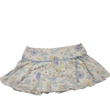 Vintage Abercrombie Ruffle Micro Cotton Mini Skirt Rare Y2K Coquette Ditsy size4
