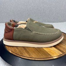 Sanuk Cozy Vibe Low Men's Slippers Size 11 Loafers Green Slip On Lined Warm NWT