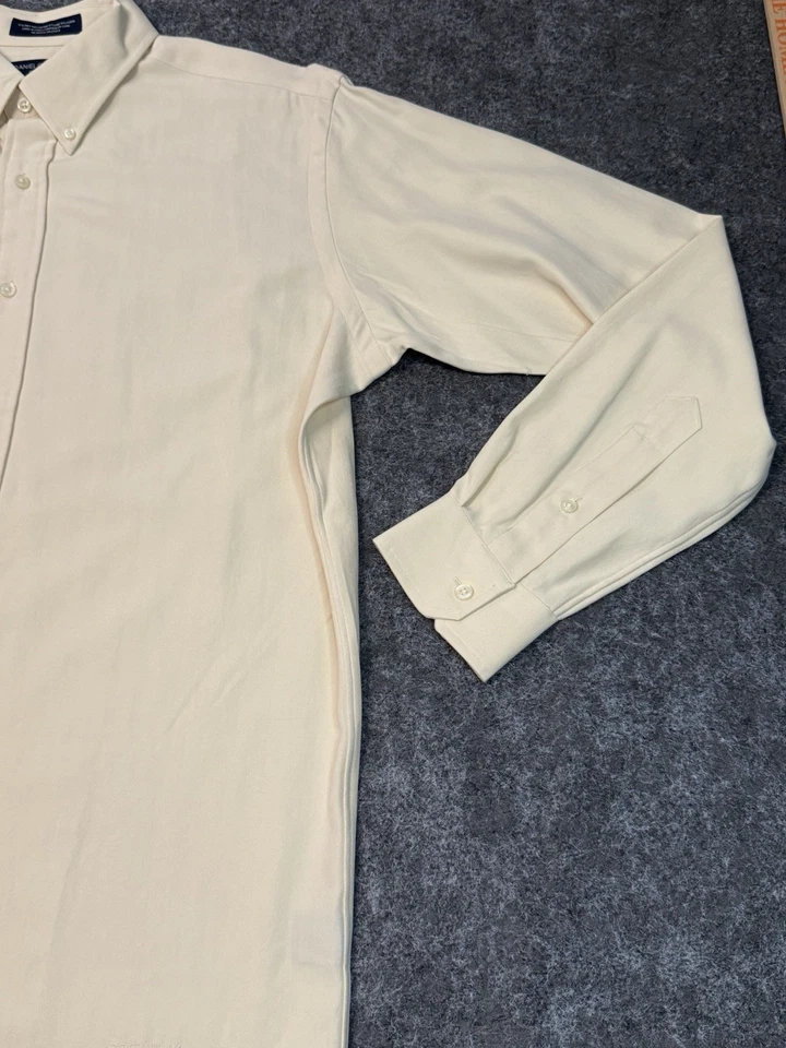 Daniel Cremieux Classics Shirt Men's M Cream Button Long Sleeve VTG Silk Blend - Image 4 of 4