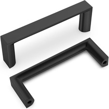 10 Pack 3 Inch 76Mm Matte Black Kitchen Cabinet Handles Cabinet Pulls Black Dra