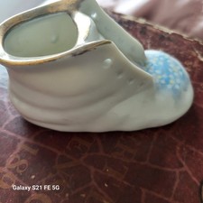 Vintage Porcelain With Gold Baby Shoe