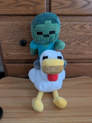 Minecraft Zombie & Chicken Plush Toy Video Game Merchandise