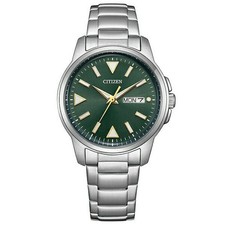 Citizen Collection BM8180-71W Eco-Drive Green Dial Stainless Steel Men Watch NEW