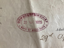 Cape of Good Hope West Africa Station NAVY LETTER 1895 BRASS RIVER  Expedition