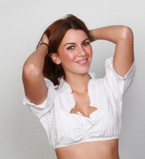 Bluse Weiss 46 Dirndlbluse Dirndl Trachten Trachtenbluse Neu Oktoberfest sexy 