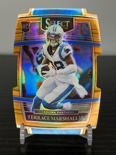 Terrace Marshall Jr. 2021 Panini Select #62 Orange Prizm Die-Cut 19/249 RC