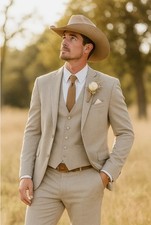 3 Teile Herren Anzug Hosen Formelle Bräutigam Abschlussballkleid Hochzeit