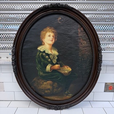 Original Oil Painting After Sir John Everett Millais Bubbles Artistic Interiors