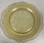 Vintage Federal Patrician "Spoke" Pattern  Depression Amber Cake Plate 11"