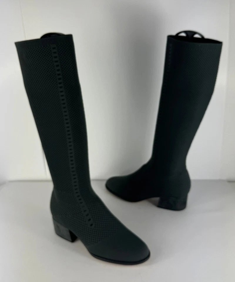 ¡NUEVO! Botas altas grises tejidas elásticas para mujer Eileen Fisher Alas talla US 8 Foto 2 de 4