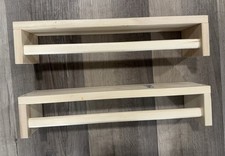Mensola da parete in legno colore chiaro Ikea Beckham nuova con etichetta set di 2