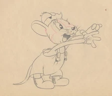 Disney THE COUNTRY COUSIN Animation Drawing of ABNER in Les Clark Scene, 1936