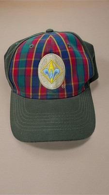 Webelos Uniform Plaid Cap Flex Fit 65% Polyester 35% Cotton S/M Boy Scouts