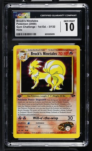 Brock's Ninetales (1st Edition) graded CGC 10 for sale on eBay