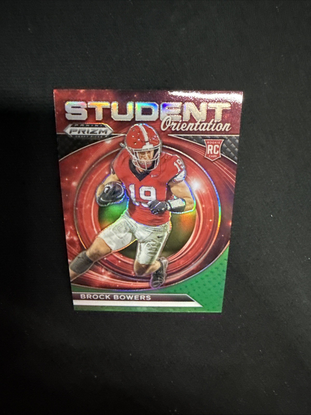 2024 Panini Prizm Draft Picks Student Orientation BROCK BOWERS RC Green Prizm