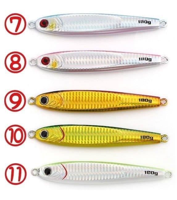 Franchise Name Metal Jig Set 8pcs 180g High Gravity Fishing Lure, Custom Colors - Image 6