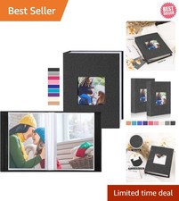 Photo Album 4x6 100 Pockets 2 Packs, Small Mini Capacity Linen Photo Album Bulk