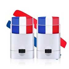 Red White and Blue Eye Black Stick,2PCS Red White and Blue Face Paint Sticks,Pat