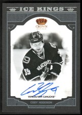 2011-12 Panini Crown Royale Ice Kings Cody Hodgson Rookie Auto /99 #7 Vancouver