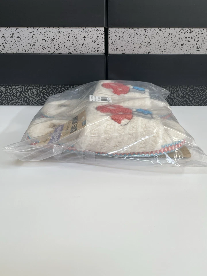 New MUK LUKS Graphic Cozy Slide Slipper 1100373-102 Ivory Mushroom Women’s M 7/8 - Image 3 of 4