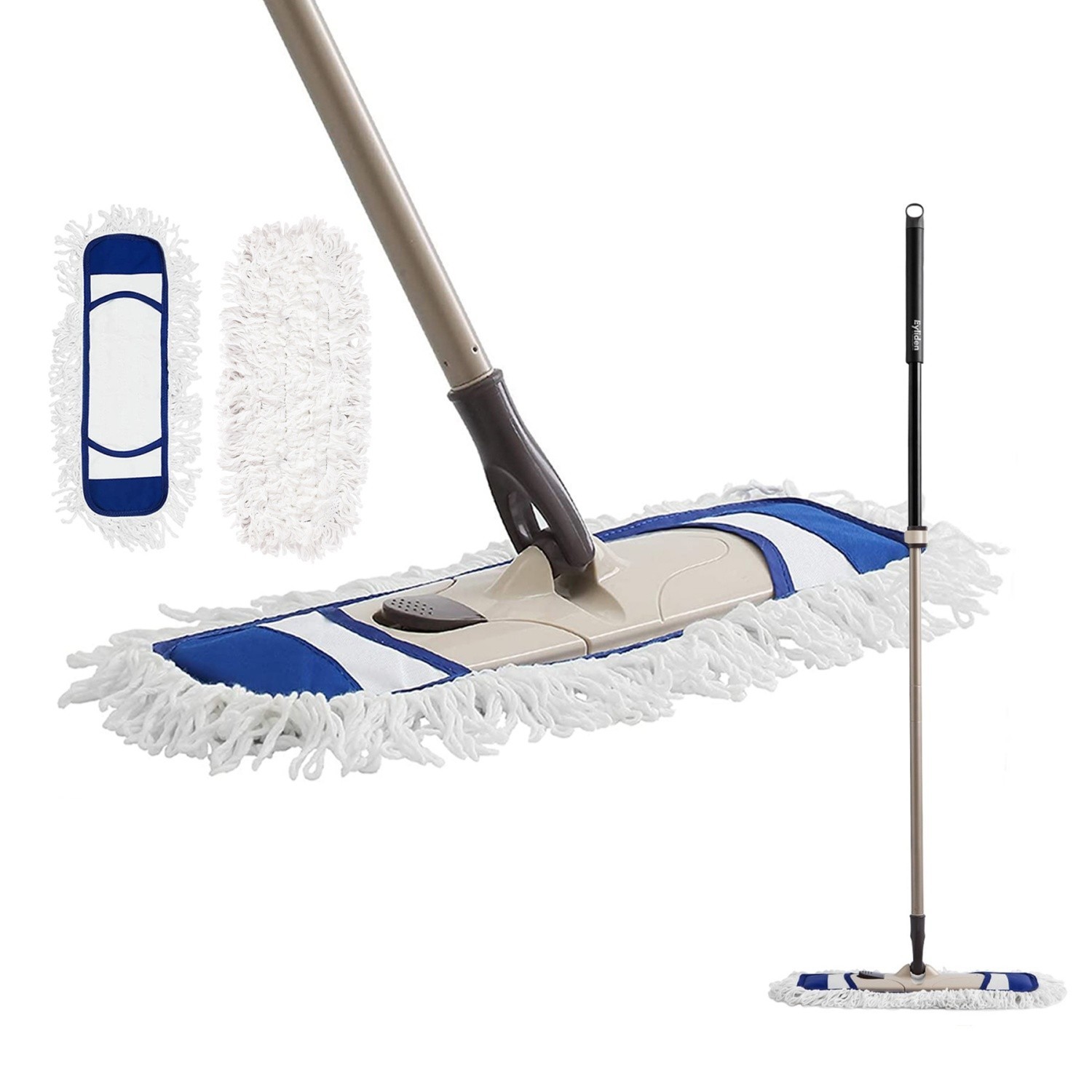 Eyliden Microfiber 360° Folding Adjustable Mop with Telescopic Handle –Wet & Dry