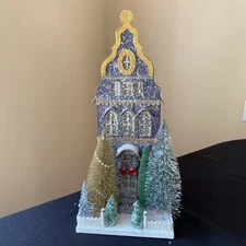 Cody Foster Frosted Dutch House Glitter House Christmas Decor