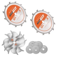 8-Inch 12T Stacking Dado Blade Set with Chippers and Shims for Precision Cuts