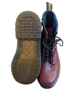 Dr. Martens 1460 Women s Size 5 Cherry Red AirWair Boots Bouncing Soles Zip Lace