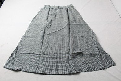 Quince Women's 100% European Linen Maxi Skirt NC3 Classic Mini Gingham Medium