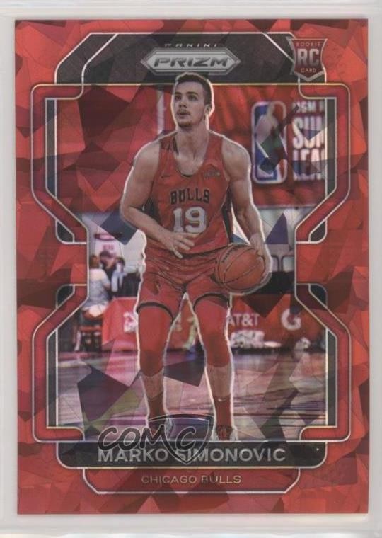 2021-22 Panini Prizm Red Ice Prizm Marko Simonovic #166 Rookie RC fm0