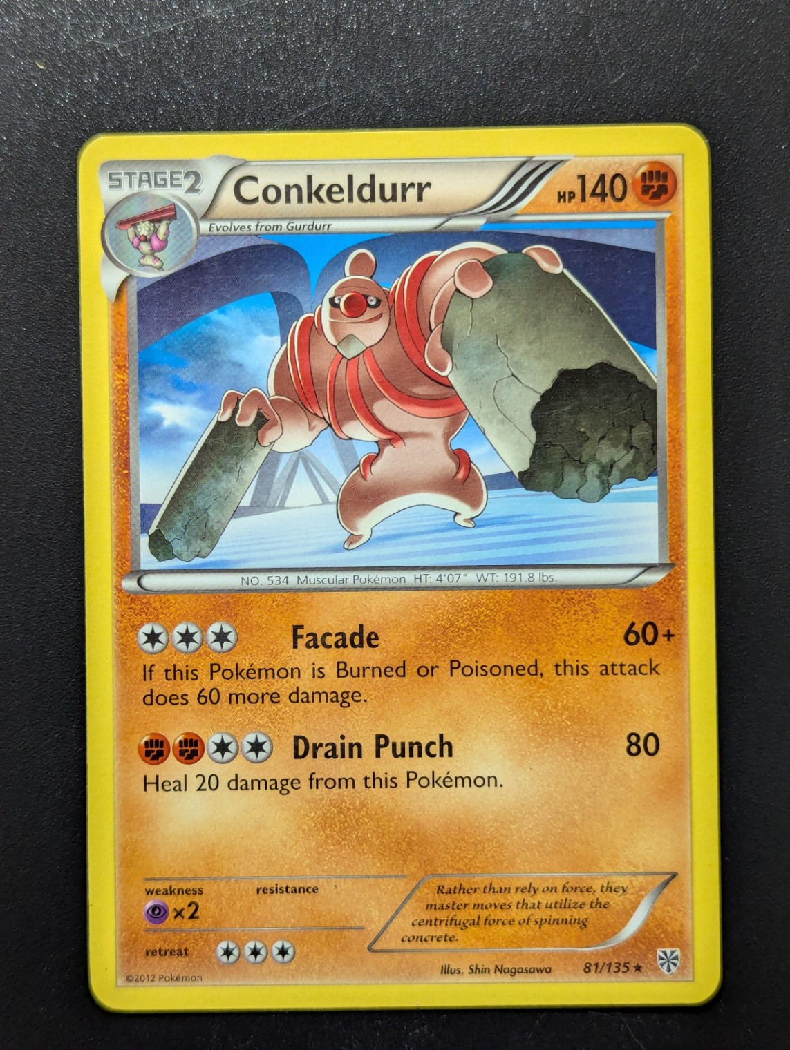Conkeldurr Normal Rare Plasma Storm 81/135 NM
