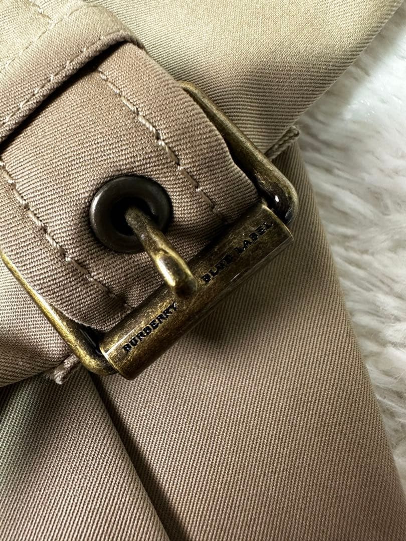 BURBERRY BLUE LABEL Trench Coat Beige Nova Check US S Mid Vintage Japan thumbnail 18