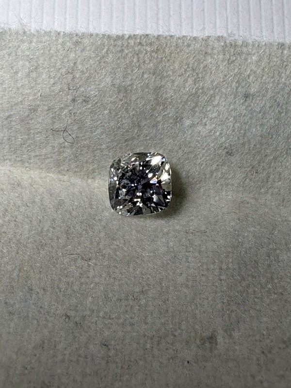 IGI Certified Lab-Grown Square Cushion Diamond 1.46ct E VS1 Excellent Cut 6.61x…