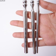 Male Stainless Steel Urethral Sounds Hollow Plug Round-head Graduated 3-Sizes