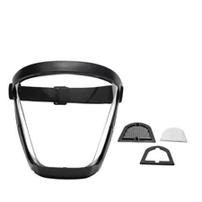 Anti-Fog Full Face Shield for Grinding & Cutting, Reusable Safety Mask with 