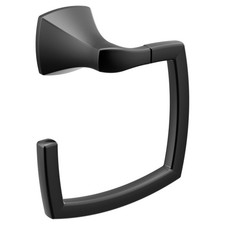 Moen YB5186BL Matte Black Towel Ring