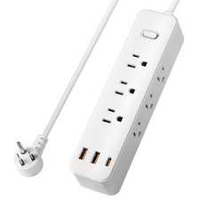 10FT Power Strip Surge Protector, 12-in-1 Power Bar with Multiple Outlets, 9 ...
