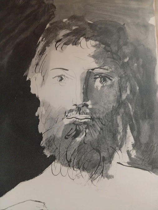 lithographie signée de Picasso - L'homme au mouton - Photo 2/4
