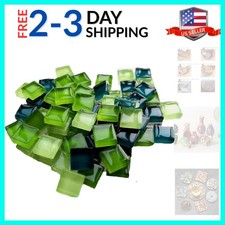 100 Pieces Bulk Mosaic Tiles Assorted Color Opaque Mosaic Glass Crafts Suppli...