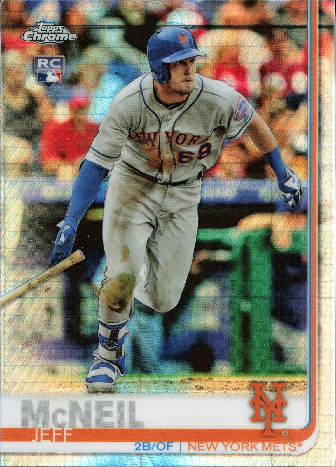 2019 Topps Chrome Prism Refractor #152 Jeff McNeil RC New York Mets