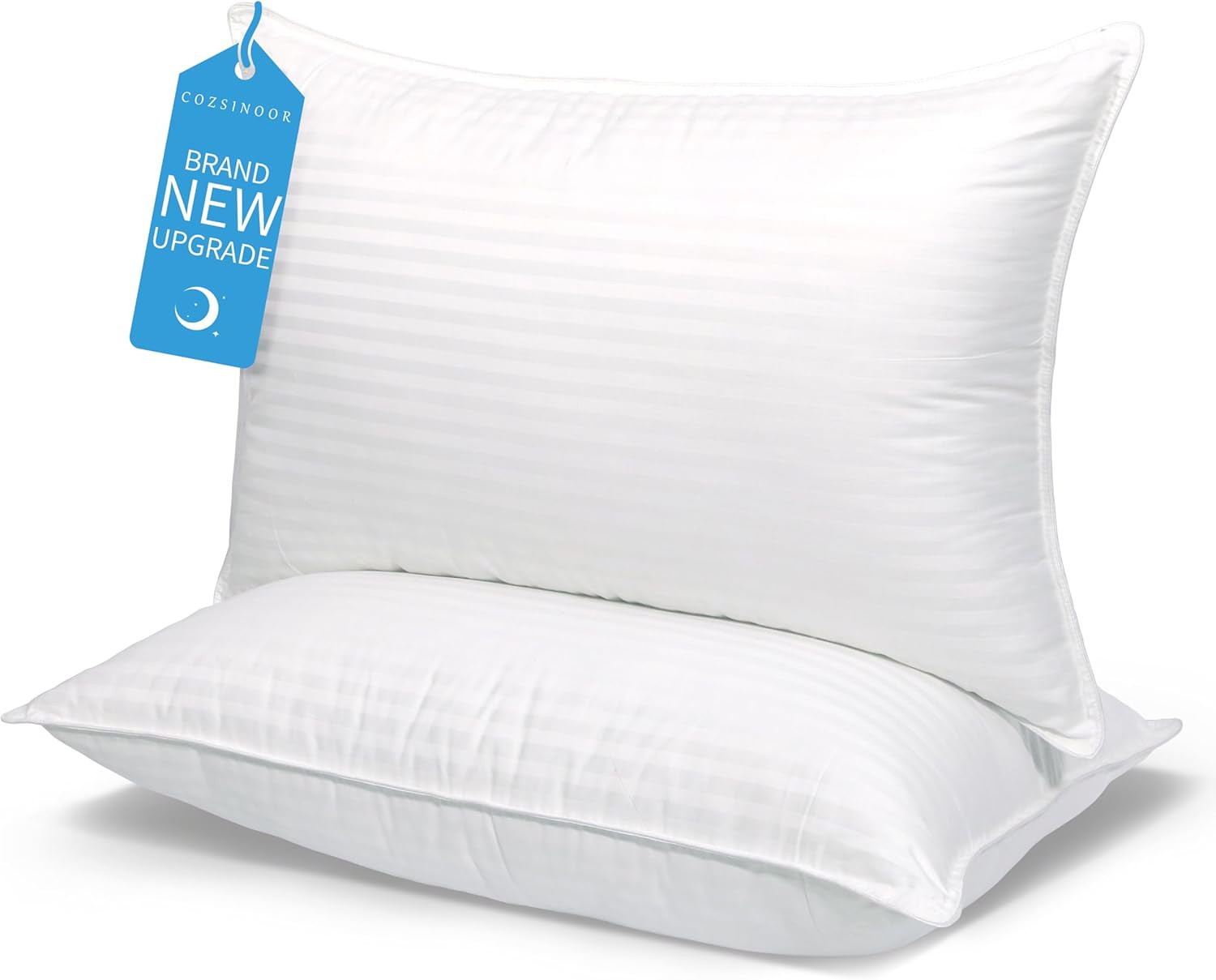 COZSINOOR Bed Pillows Queen Size: Hotel Quality Set of 2 - Size, White