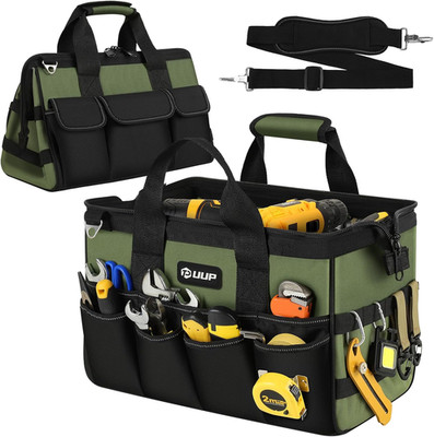 Heavy Duty Tool Bag 15-Inch, 16-Pocket Portable Empty Tool Box Organizer, Big St