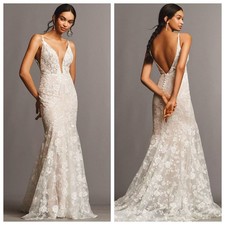 Rish Azalea BHLDN Anthropologie Lace Wedding Dress Size 10 NWT