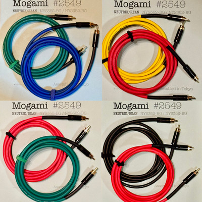 Mogami 2549 RCA Interconnect Stereo Pair REAN Multi Color Custom Length - Tokyo